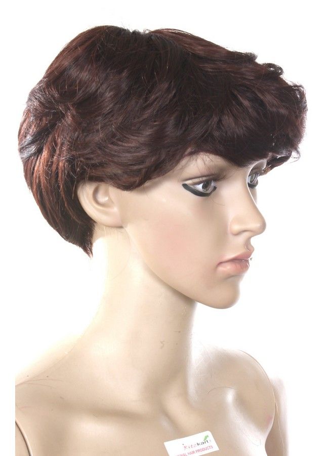 Ritzkart 10 Inch Synthetic Men Wig Hot Heat Resistant Hair Black - Image 3