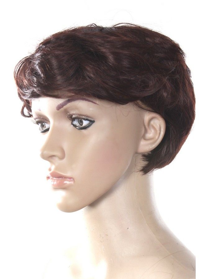 Ritzkart 10 Inch Synthetic Men Wig Hot Heat Resistant Hair Black - Image 4