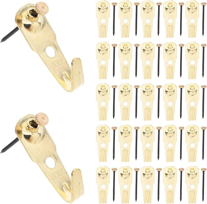 مسامير نحاسية سميكة على الطراز الألماني لتعليق الصور 30 مجموعة لتعليق اللوحات والصور والملصقات والخرائط - Image 1