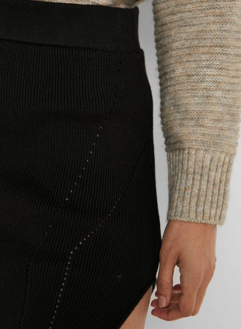 NA-KD Waist Dart Knitted Skirt