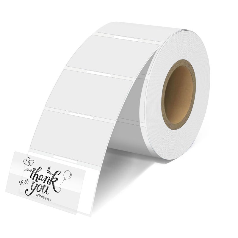 JOYIT 2" x 1'' Clear Thermal Labels - 300pcs Rectangle Thermal Printer Labels, Waterproof Thermal Printer Stickers for Logo Design, Name/Price Tag, Thanks Card, Address, QR Code, 300 Rolls (Clear) - Image 1