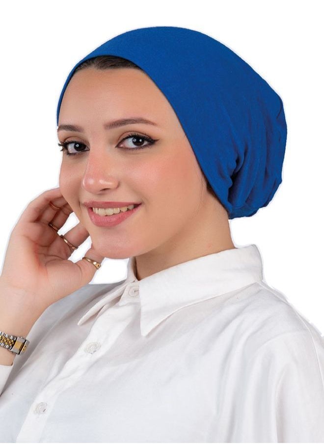 Fatah - Cotton Bonnet Cap Women's - Blue Color - Image 1