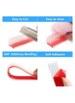 RATSAW Shower Threshold Water Barrier Water Dam Flexible Water Retaining Strip Wet and Dry Separation Seal 100cm Black  - Image 3