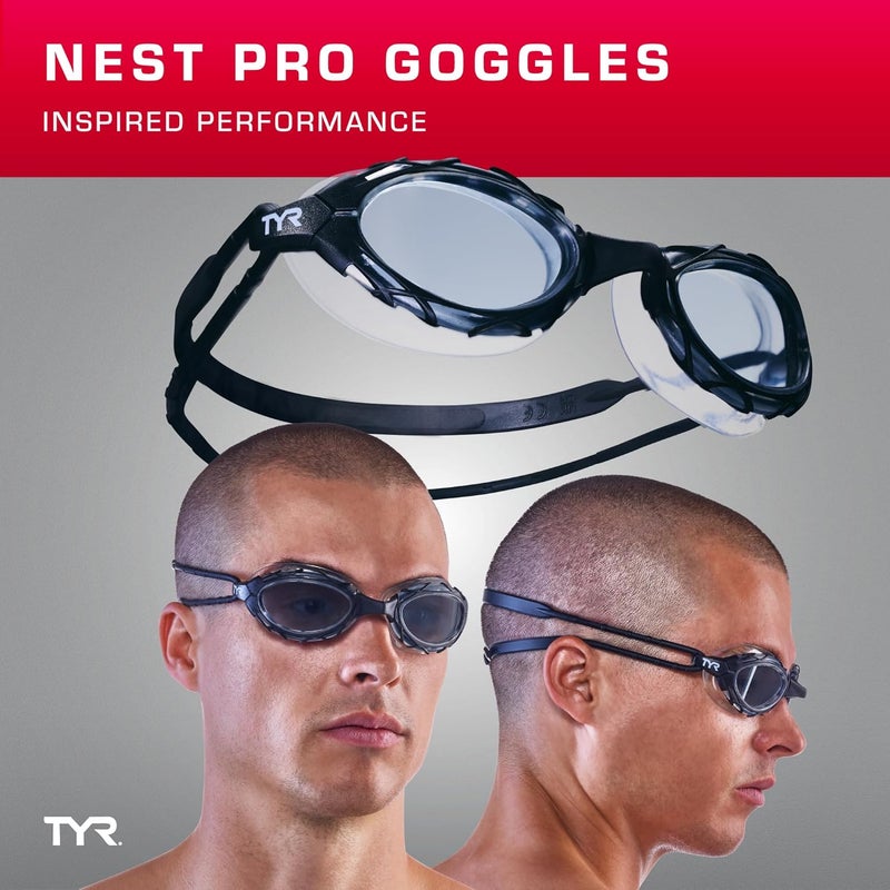 TYR Unisex Nest Pro Goggle - Clear Swimming Goggles - Image 2