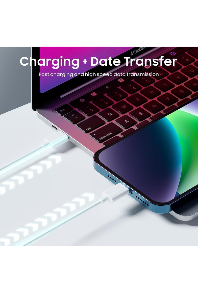 LEDIN Fast Charger Plug, 20W USB C Fast Charger with 2M Cable for iPhone 14 13 12 Pro Max/Mini/Plus,Pad Pro,USBC PD Wall Charging Plug UK Type C Power Adapter and 6FT Cord - Image 3