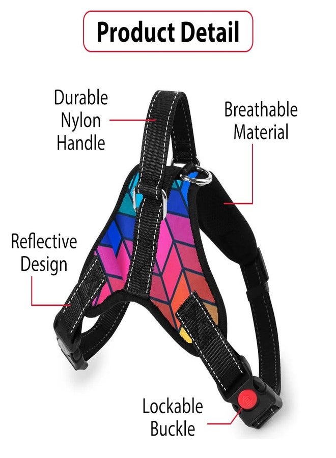 Berlin's PET ACCESSORIES Berlin's Butterfly Dog Harness Comfort, Small Dog Harness Choke Free Adjustable Pet Vest No Pull Outdoor Sport Reflective Soft Padded (Rainbow, Medium) - Image 3