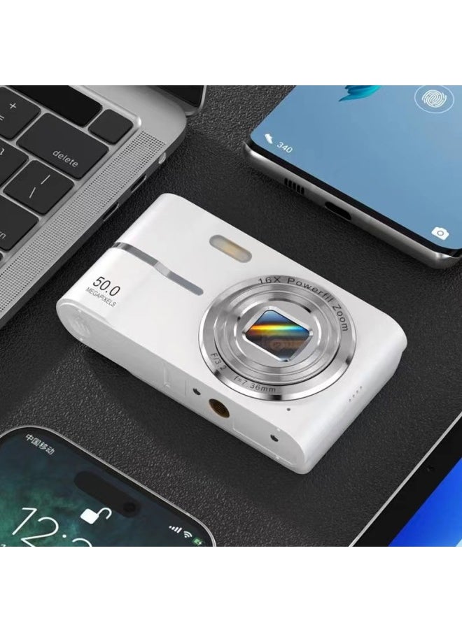 Generic E-commerce English Version 50 Million Pixel HD Ordinary Digital Camera M355 Home Self-timer Card Machine-Body Color:16GB Card Reader Send Adapter For Apple Adapter  - Image 2