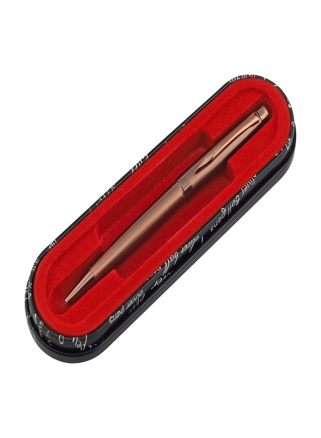 Oliver Hero Coffee Twist Ball Pen | Full Brass Body | 0.6MM Cardinal Refill | Coffee Plated Finish with T Box - Image 5