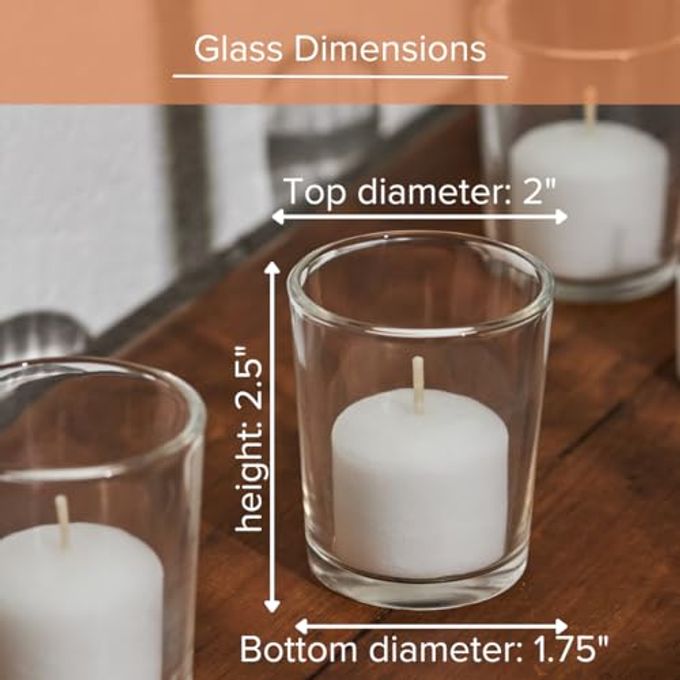 Simply Soson Votive Candles Bulk 24 White Unscented Candles, 10 Hour Burn Time, Perfect for Weddings, Birthdays & Home Decor - Image 5