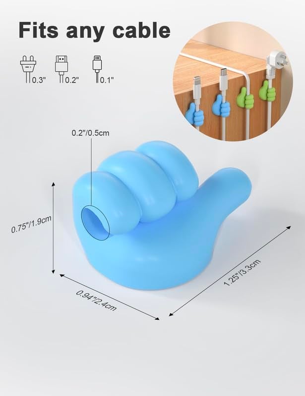 GODFLY Multi-Functional Wall Hooks Cable Organizer Cable Management for Desk Home Office Car Multi Color(30PCS) - Image 5