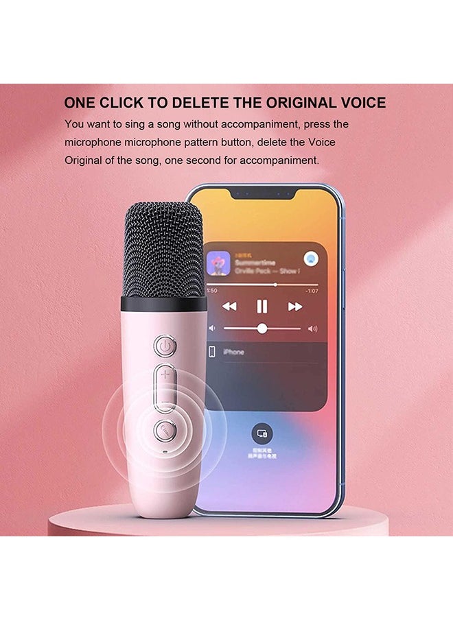 Arabest - Mini Karaoke Machine with 2 Wireless Microphones, Karaoke Machine for Adults and Kids with Wireless Microphones PA Speaker System for Family Party Singing (White) - Image 1