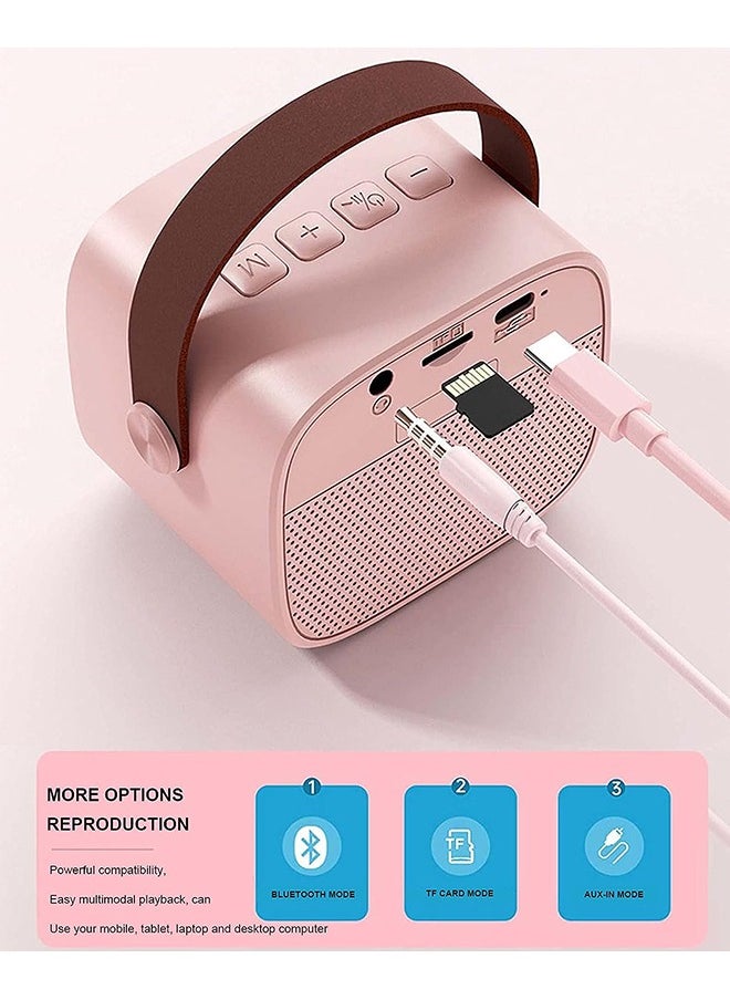 Arabest - Mini Karaoke Machine with 2 Wireless Microphones, Karaoke Machine for Adults and Kids with Wireless Microphones PA Speaker System for Family Party Singing (White) - Image 1