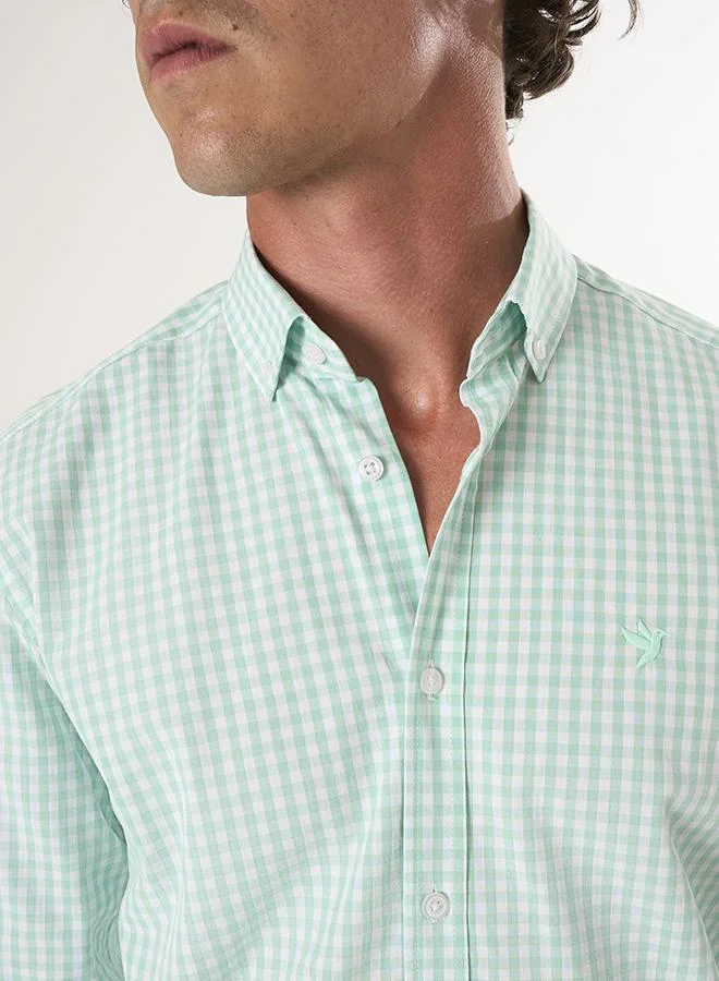 FELIX HARDY Green Plaid Long Sleeve Shirt for Men | Best Price UAE