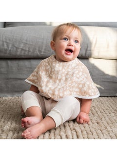 aden + anais Silky Soft Bamboo Viscose Burpy Bib - Multi-Use, Absorbent 4-Layer Burp Cloth And Full-Coverage Snap-Closure Baby Bib In One, 22.5” X 11”, 2-Pack, Natural Woodland  - Image 2