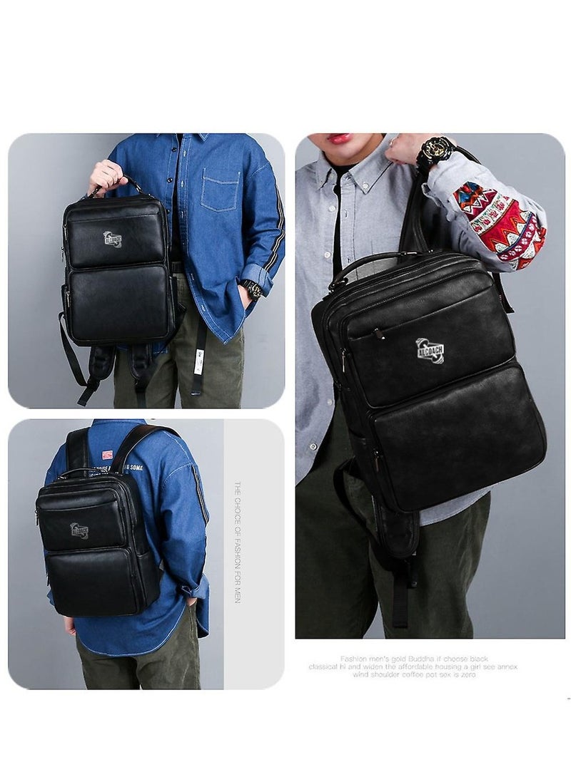ALCOACH Men's Coach Bag Shoulder Bags Men's Handbags Vintage Large Capacity Leather Bag Men's Leather Backpacks Tote Bag Wallet Leather Backpack  - Image 2