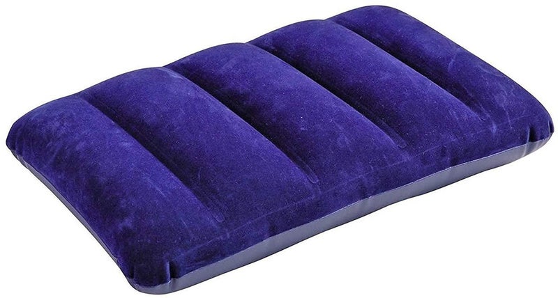 Apurk Soft Inflatable Flocked Velvet Camping Sleeping Blow Up Air Lock Facility Travel Pillow PVC Bed Cushion for Hiking Backpacking Meditation Pillow Inflammable Portable Pack of 1 - Image 1