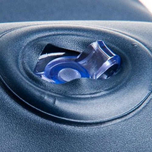 Apurk Soft Inflatable Flocked Velvet Camping Sleeping Blow Up Air Lock Facility Travel Pillow PVC Bed Cushion for Hiking Backpacking Meditation Pillow Inflammable Portable Pack of 1 - Image 3