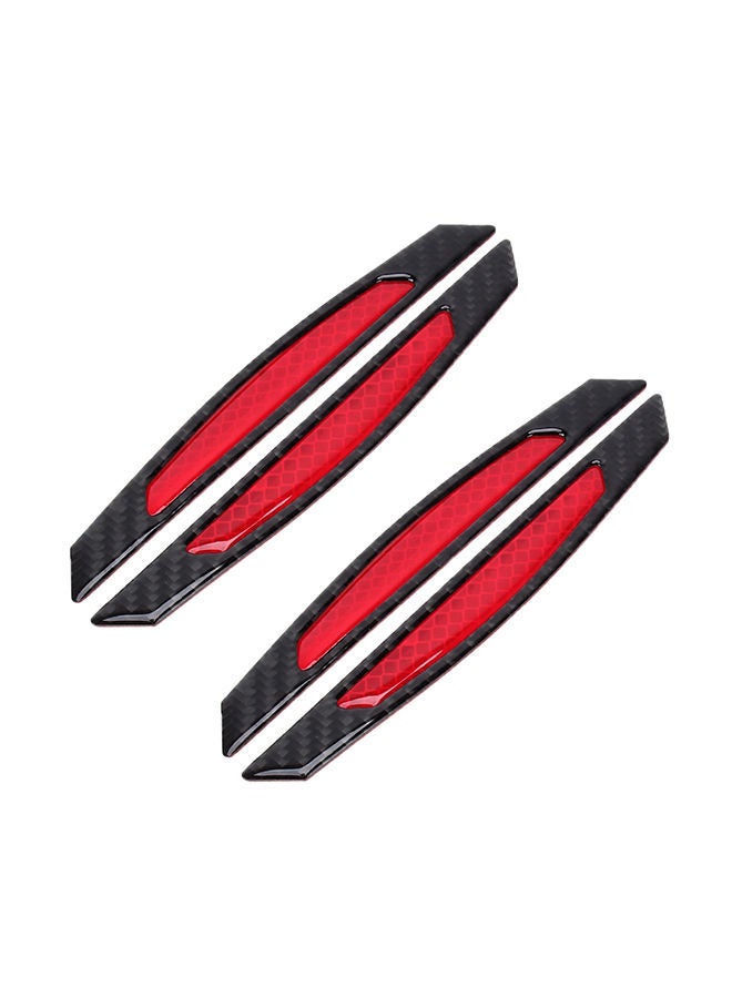 NIBEMINENT 4-Piece Carbon Fiber Door Edge Guard Trim Sticker - Image 1