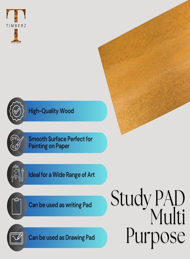 Timberz Drawing Board 16 x 24 Inch | MDF Study Board 8mm Thick | Multipurpose Lap Desk for Laptop, Keyboard, Writing & Students | Double Side Use Study Table Board - Image 5