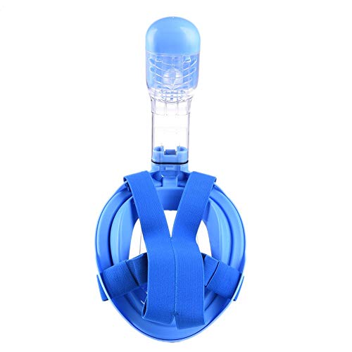 JERN Kids Safe Swimming Snorkel Anti Fog Full-face Mask with Silicone Gel, PC Lens, Elastic Strap (Blue) - Image 1