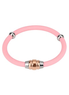 Rose gold - pink silicone for men, 20.5CM.