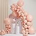 SCMDOTI Peach Blush Balloons Peach Blush Balloons Different Sizes 18 12 10 5 Inches Nude Balloon Garland Arch for Safari Party Birthday Baby Shower Bridal Shower Neutral Decorations - Image 2