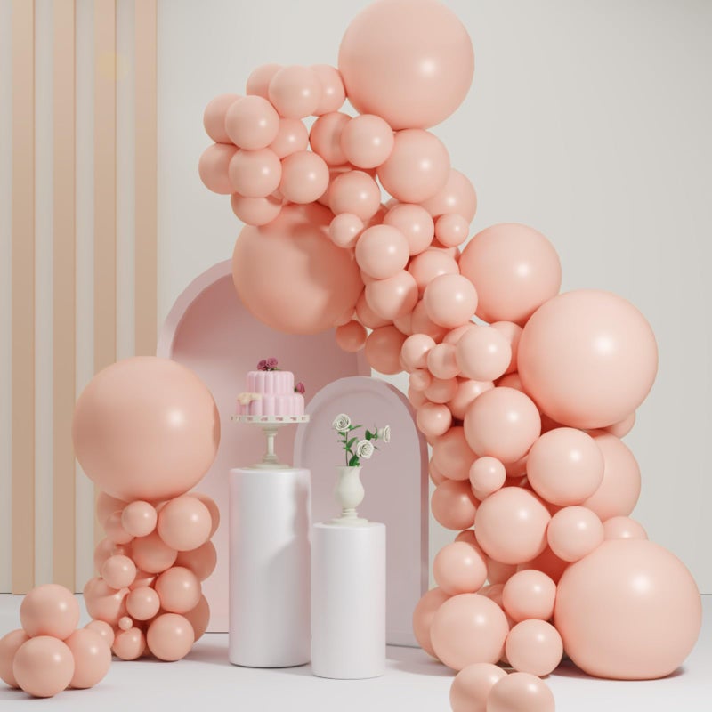 SCMDOTI Peach Blush Balloons Peach Blush Balloons Different Sizes 18 12 10 5 Inches Nude Balloon Garland Arch for Safari Party Birthday Baby Shower Bridal Shower Neutral Decorations - Image 3