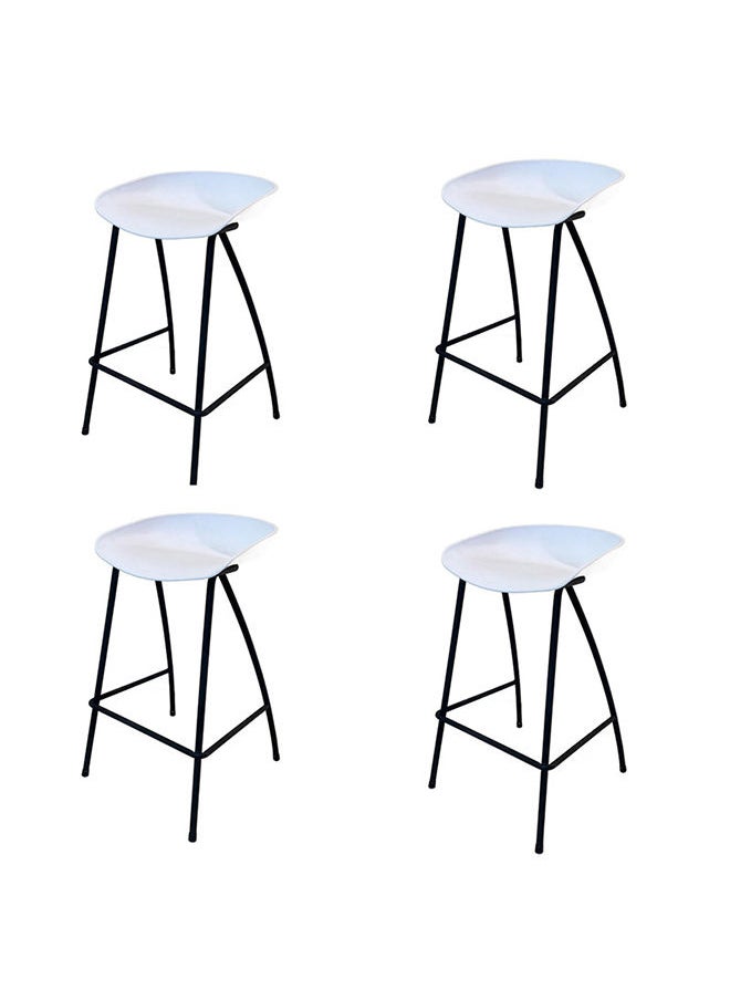 JILPHAR FURNITURE Modern High Bar Stool White  - Image 2