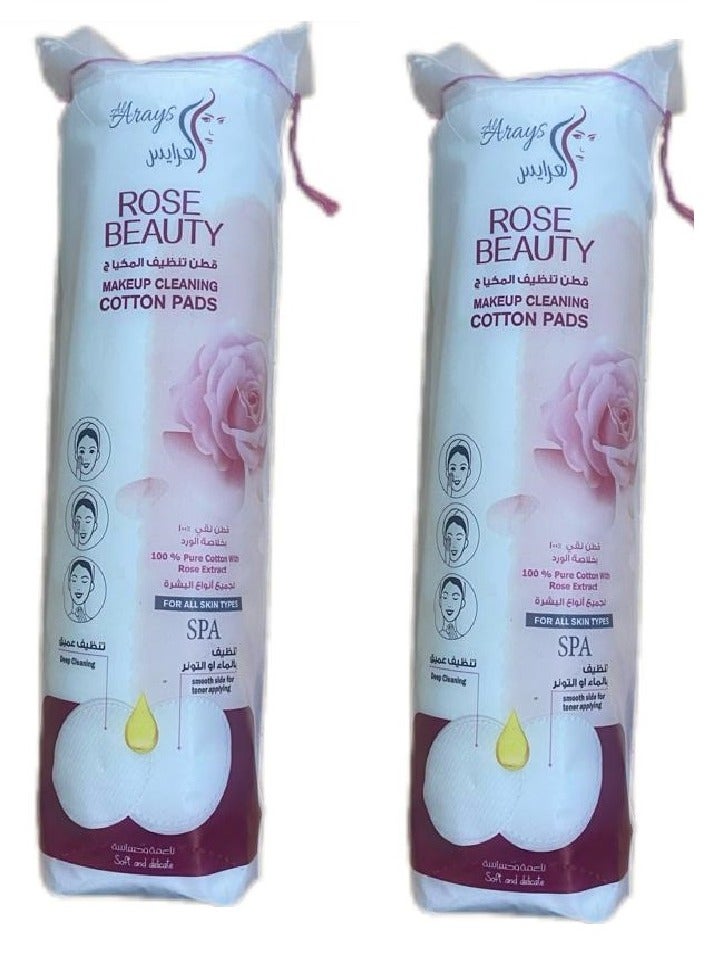 Alarays Two Pieces of Rose Beauty Makeup Cleaning Cotton Pads 80 Pads - Image 1