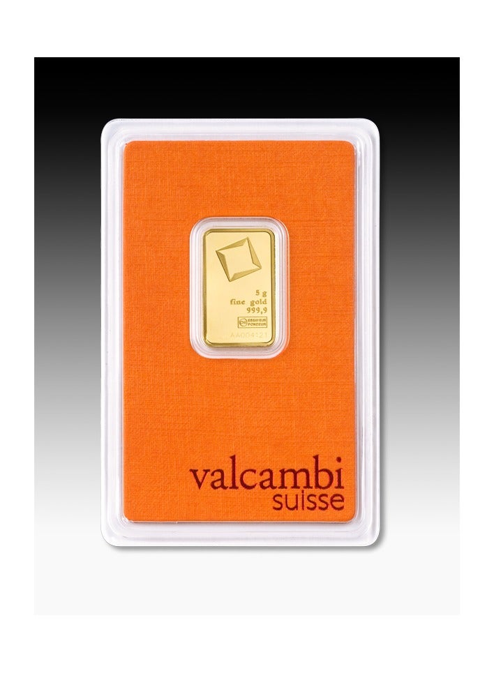 Valcambi Valcambi Suisse 5g Pure 999 9 Fine Gold Bar 24KT 5 Grams valcambi-valcambi-suisse-5g-pure-999-9-fine-gold-bar-24kt-5-grams