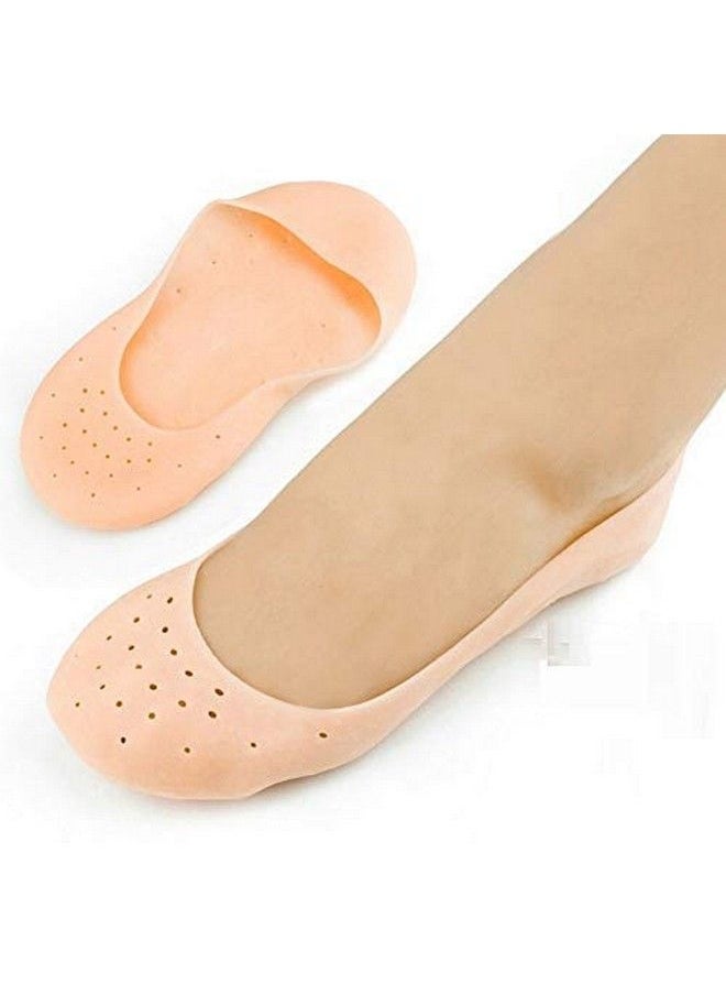 Baskety AntiCrack Full Length Silicone Gel Foot Protector Moisturizing Socks For Foot Care And Heel Cracks (Skin Color) (Large)  - Image 4