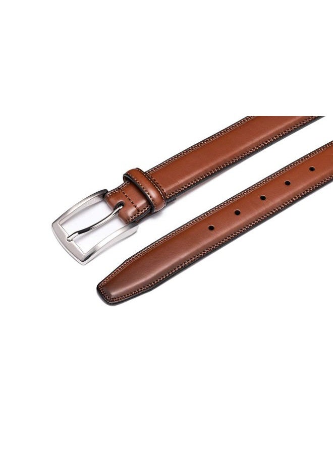 KM Legend Men's Genuine Leather Dress Belt with Premium Quality - Classic & Fashion Design for Work Business and Casual (esBrown, 42) - Image 5