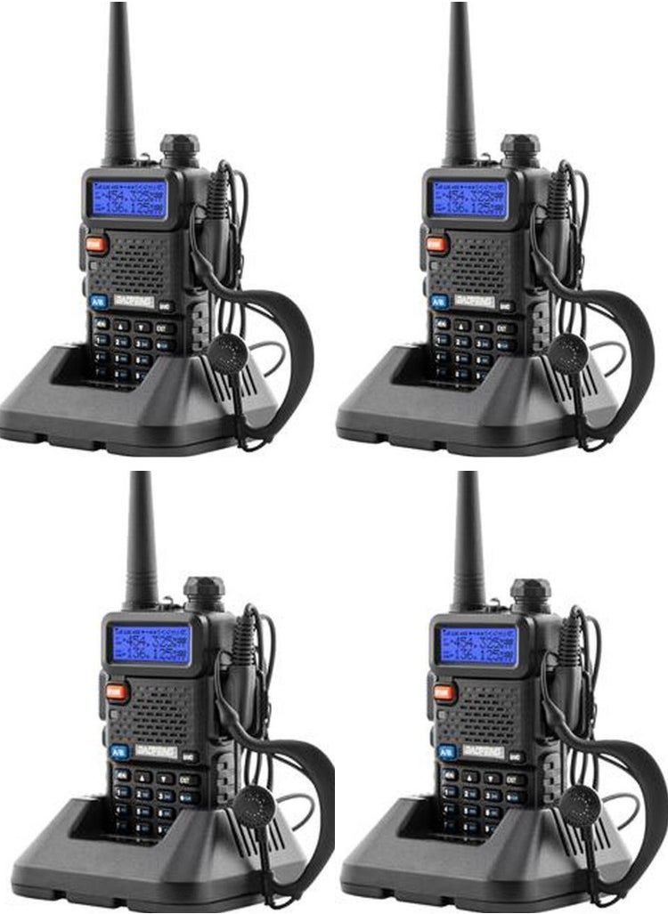 Baofeng Handheld Portable FM Transceiver with Long-Range Communication – Ideal for Outdoor Activities, Camping, Hiking, Cycling, Construction Sites, and Remote Areas ( Pack of 4 )  - Image 1