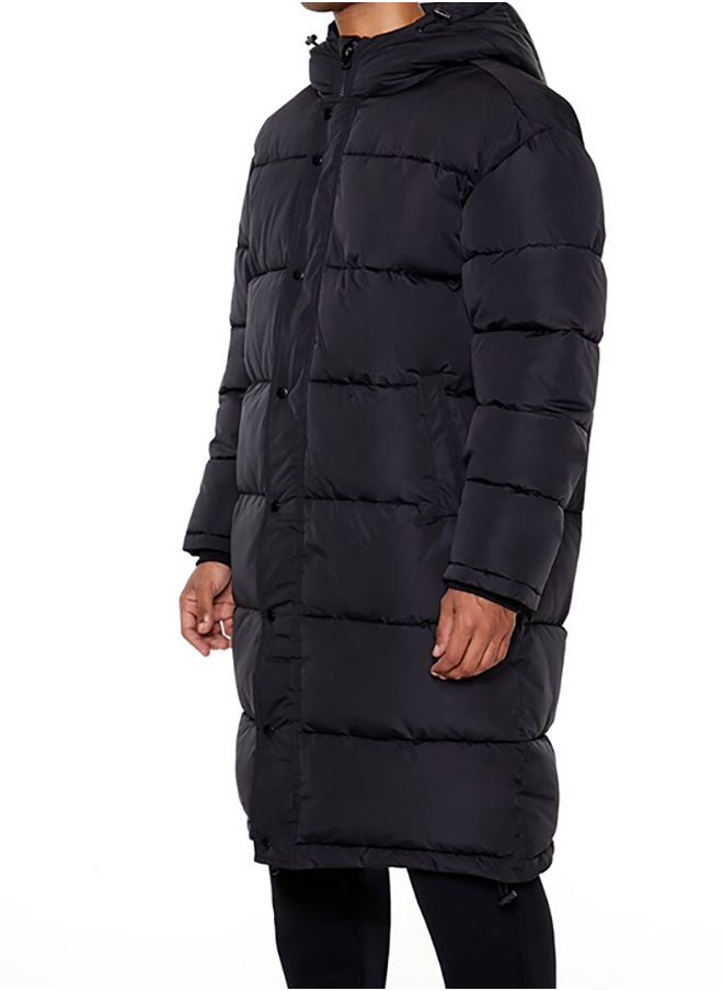 FOREVER 21 - Hooded Longline Puffer Jacket - Image 1