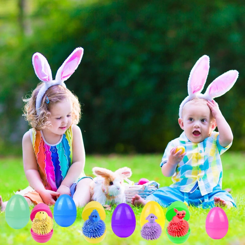 Cherislpy 24 Pack Prefilled Easter Eggs with Bunny Stretchy Strings Sensory Fidget Toys Inside Great for Kids Aduts Toddlers Easter Basket Stuffers Party Favors Egg Fillers Gifts - Image 4