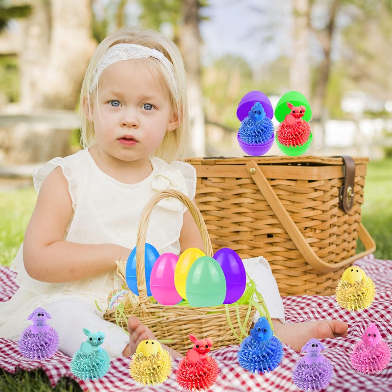 Cherislpy 24 Pack Prefilled Easter Eggs with Bunny Stretchy Strings Sensory Fidget Toys Inside Great for Kids Aduts Toddlers Easter Basket Stuffers Party Favors Egg Fillers Gifts - Image 5