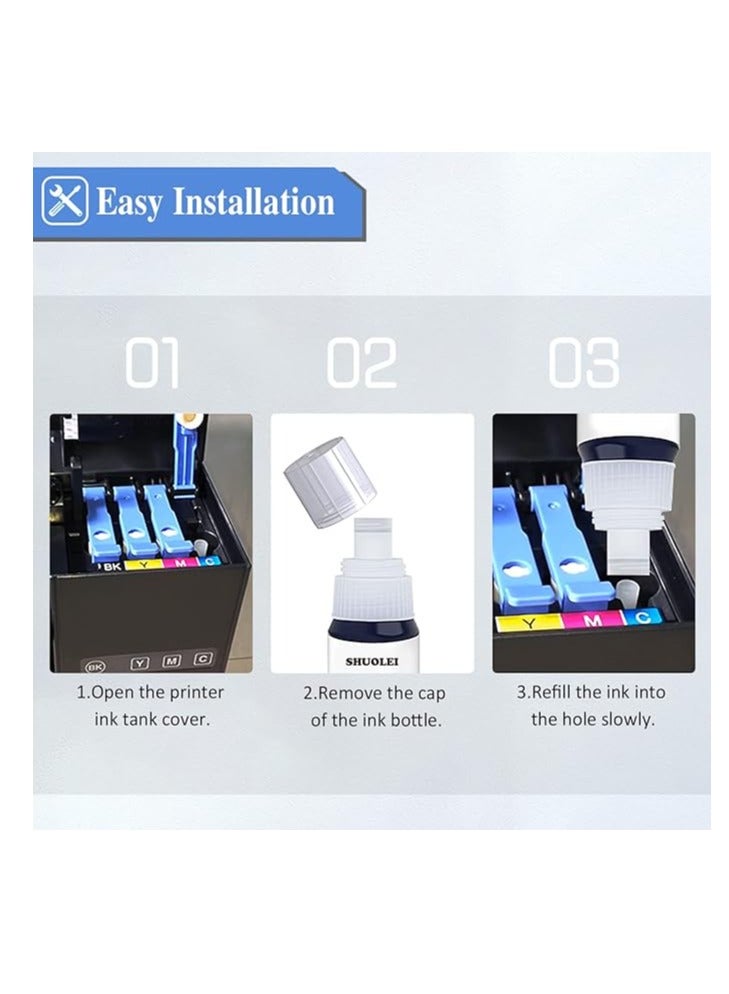 Terabyte GT53XL 135ml GT52 70ml for HP Printer DeskJet Smart GT Tank (All-Pack of 4)  - Image 3