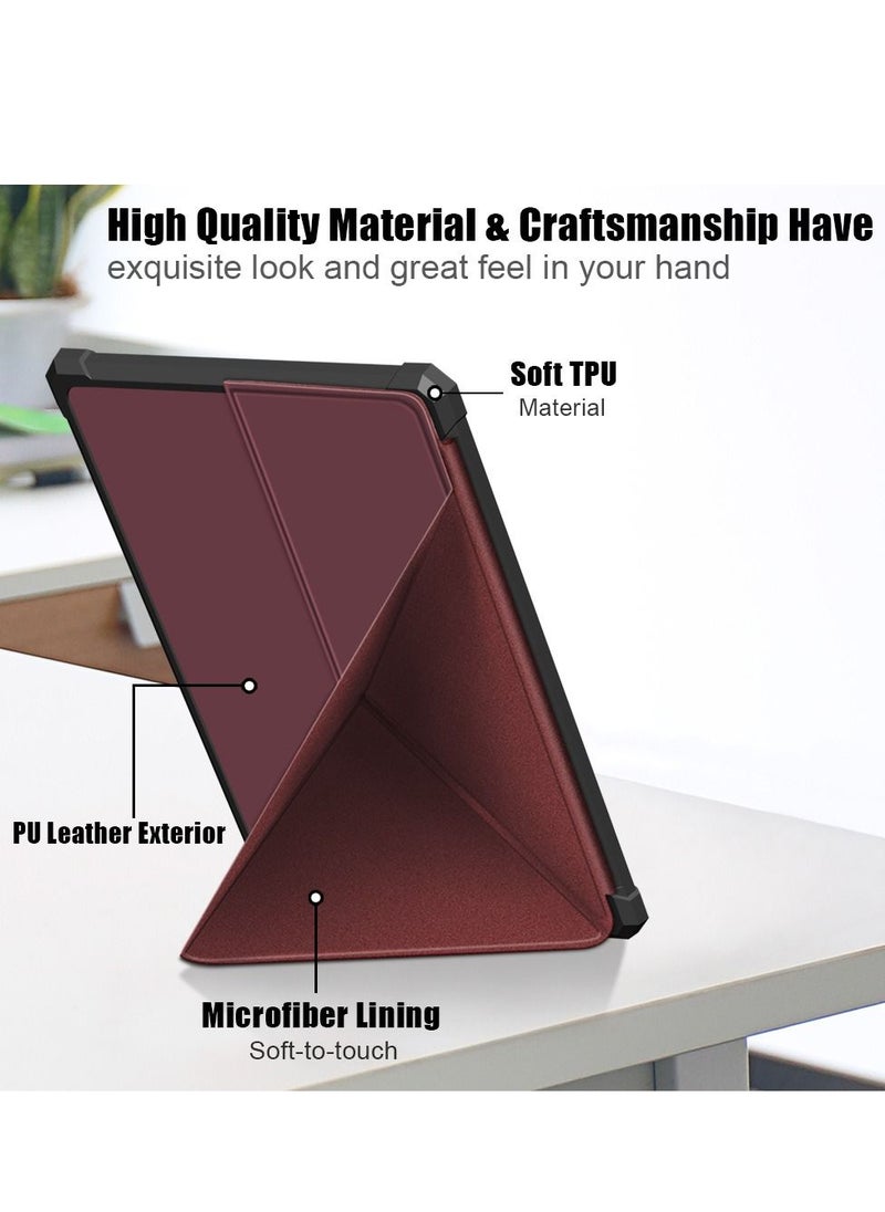 For Paperwhite 11th Generation-2021 and Kindle Paperwhite Signature Edition Origami Standing Shell Cover with Magnetic PC Back Cover for Kindle Paperwhite 2021 Denim Green