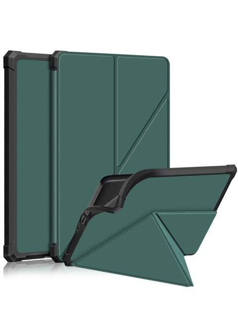 For Paperwhite 11th Generation-2021 and Kindle Paperwhite Signature Edition Origami Standing Shell Cover with Magnetic PC Back Cover for Kindle Paperwhite 2021 Denim Green