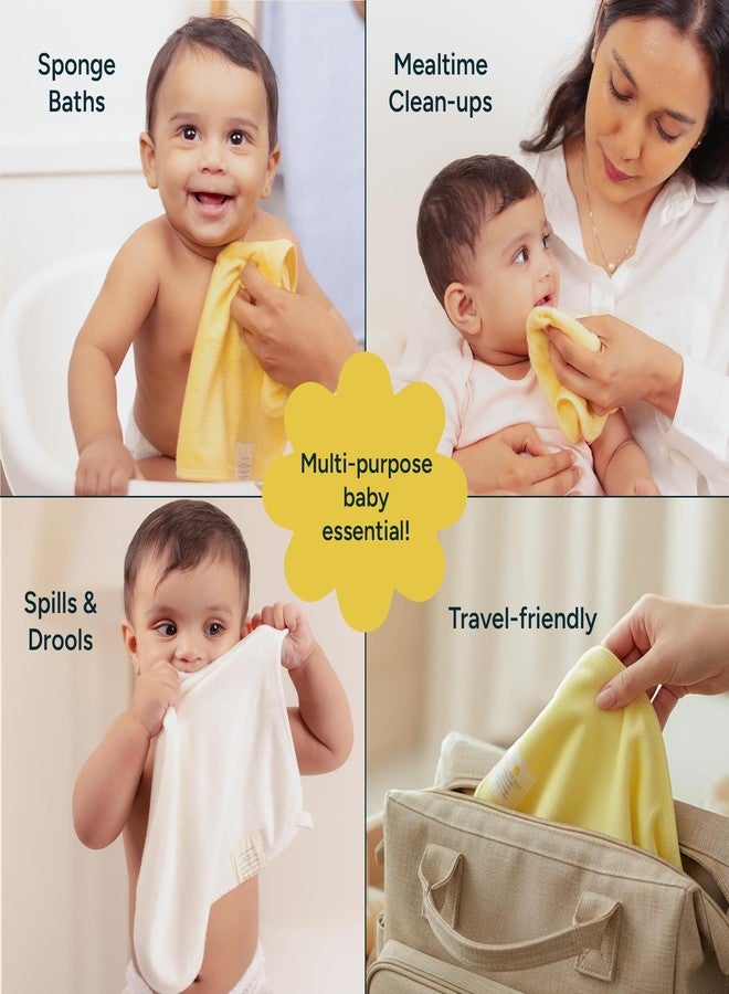 NINTARABABY مناشف غسيل الأطفال من الخيزران فائقة النعومة من نينتارابي - فائقة النعومة، مضادة للحساسية، عالية الامتصاص، متعددة الاستخدامات، سريعة الجفاف، 10 بوصات × 10 بوصات، هدية مثالية للأطفال الرضع والأطفال الصغار، عبوة من 6 قطع - Image 5