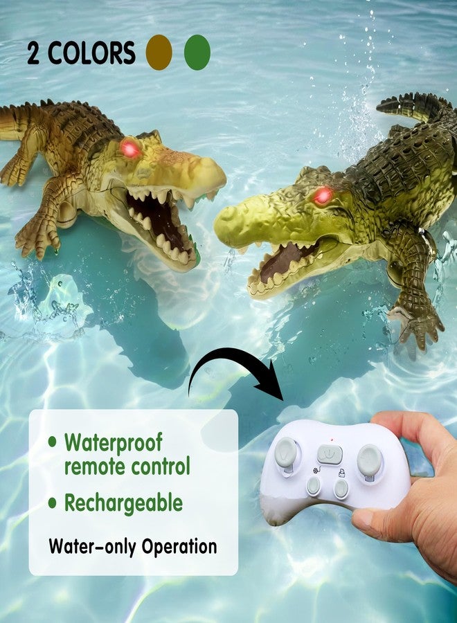Moskiddo Remote Control Boat Crocodile Water Toy for Kids 3-5, 5-7, 10-12, RC Alligator for Boys 4-6, 6-8, Top Summer Swimming Pool/Lake Toys for Kids Ages 8-12 (Water Operation ONLY - Green) - Image 4