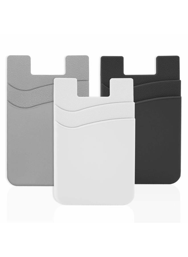 Senose Phone Wallet, Phone Card Holder Stick On Silicone Credit Card Holder for Back of Phone, Business Card & Id Compatible for iPhone Android Any Smartphone - Image 1