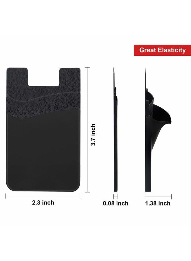 Senose Phone Wallet, Phone Card Holder Stick On Silicone Credit Card Holder for Back of Phone, Business Card & Id Compatible for iPhone Android Any Smartphone - Image 5