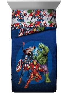 Jay Franco Jay Franco Marvel Avengers Blue Circle Bed Set, Twin  - Image 2