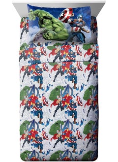 Jay Franco Jay Franco Marvel Avengers Blue Circle Bed Set, Twin  - Image 4