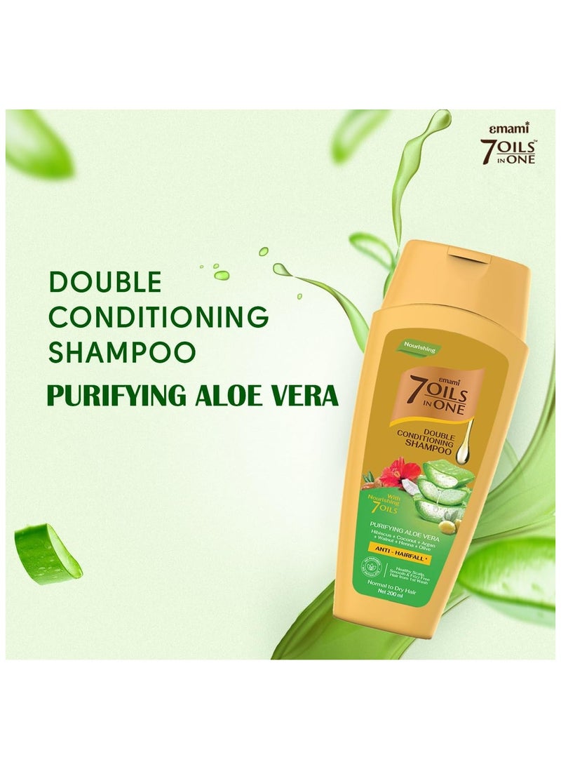 emami Emami 7 Oils in One Double Moisturizing Shampoo with Aloe Vera Extract, 100 ml  - Image 3