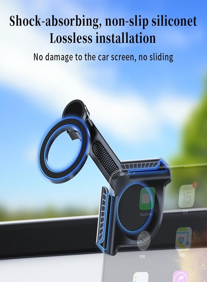 Eaglewireless for Tesla Screen Phone Mount, MagSafe Strongest Magnet Power Magnetic Car Phone Holder Mount for Tesla 3/Y Accessories Fits for All iPhone & Android Phones - with Magnetic Ring - Image 3