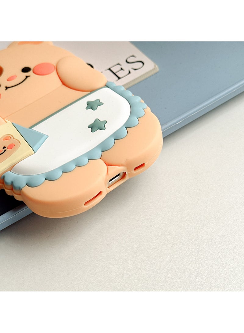 general 3D Cute Retro Phone Case for iPhone 15, Cartoon Kawaii er Bear Retro Phone, Kids Teen Girls, Women Creative Characters Soft Silicone Case - Image 2