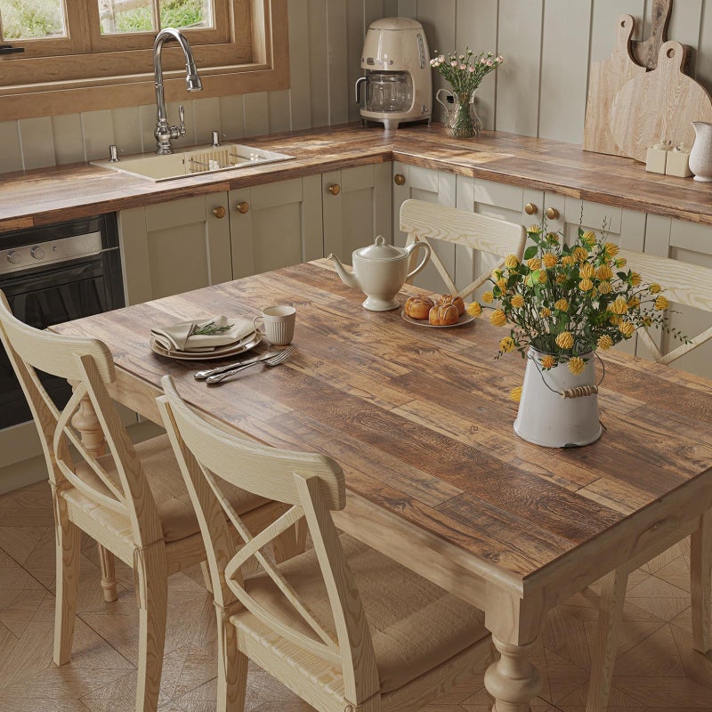 TANONE Peel and Stick Wallpaper 17.8" X 118.8" Contact Paper Self Adhesive Removable Decorative Film Brown Wood Grain Contact Paper for Wall Covering Furniture Countertop Kitchen DIY - Image 2