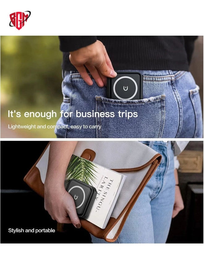 BGM - 3 in 1 Magnetic Foldable Wireless Charger,Folding Wireless Charging Station for Travel,Wireless Charging Compatible with iPhone 14 13 12 11/Pro/XS/XR,AirPods 3/2/Pro - Image 1